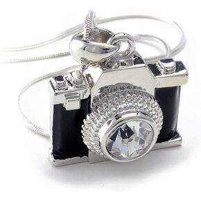 PammyJ Gift For Photographer Camera Necklace for Women, 18"