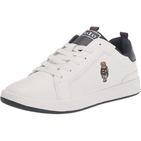 POLO RALPH LAUREN Boy's Heritagecourtbear Wht/Ny/Tggle Sneaker