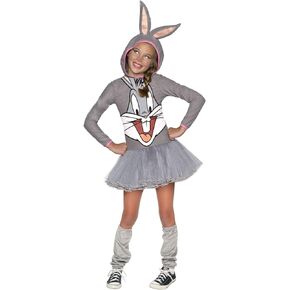 Looney Tunes Bugs Bunny Girls Hooded Costume, Child's Small