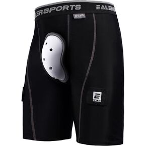 EALER BCP300 Core Compression Shorts Jock Pants with Athletic Cup for Baseball, Hockey, Softball