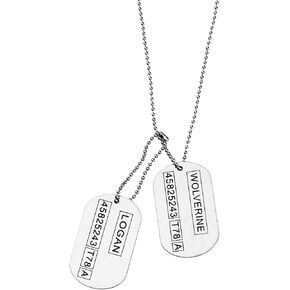 Wolverine Logan 2 sided Dog Tags Stainless Steel Military Pendant Necklace in Saudi Arabia