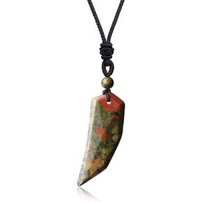 COAI Wolf Tooth Men's Healing Crystal Necklace