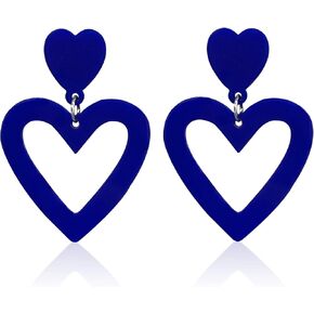 Acrylic Double Heart Earrings Dangling Heart Drop Earrings for Women Love Heart Dangle Earrings Valentine's Day Mother's Day Gift Jewelry Accessories in Kuwait