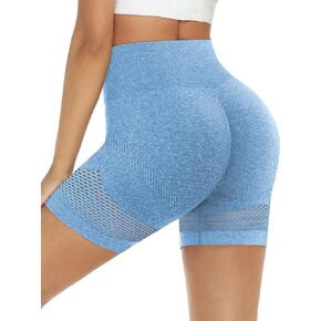 LouKeith Womens Workout Shorts Butt Lifting Gym Shorts High Waisted Seamless Yoga Biker Running Athletic Shorts