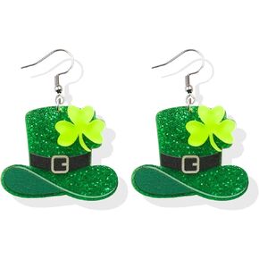Shamrock Earrings for Women St Patricks Day Earrings Acrylic Green Drop Earrings Irish Holiday Earrings Jewelry St Patricks Day Accessories