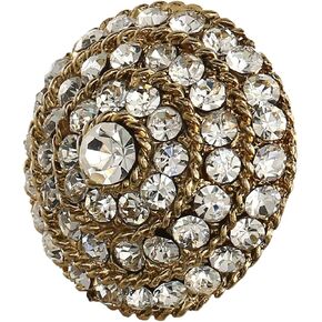 Crunchy Fashion Indian Traditional Antique Gold Plated Vintage Oxidized Jewelry Red Crystal Adjustable Statement Ring for Girls Women