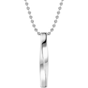 Jude Jewelers Stainless Steel Classic Simple Plain Long Bar Pendant Necklace
