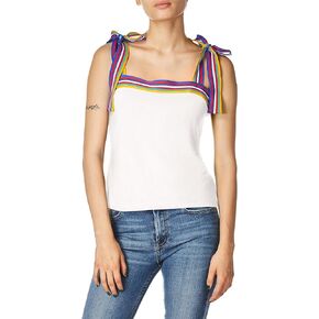 Jessica Simpson Womens Juniors Sloane Striped Square Neck Tank Top