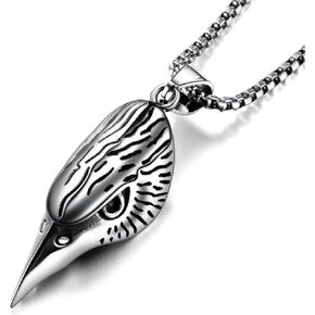 Eagle Bird Head Pendant, Viking Eagle Bird Necklace for Men, Punk Eagle Beak Necklace Gothic Eagle Head Animal Jewelry, Vintage Eagle Hawk Necklace Pendant Necklace for Boys