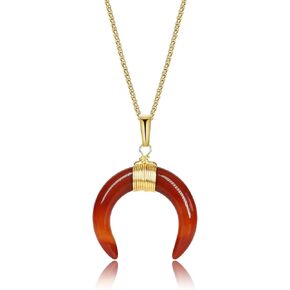 COAI Healing Crystal Moon Necklace for Women in Kuwait