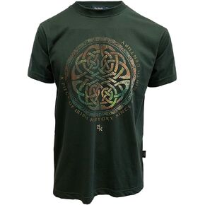Patrick Francis T-Shirt Men Ireland Celtic Design 100% Cotton Short Sleeve Bottle Color