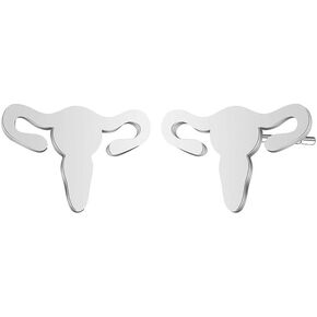 Mini Uterus Shape Stud Earrings Anatomic Organ Earrings Women Girls Earrings Gift Biology Uterus Ear Stud Nursing Gift for Doctors Nurses