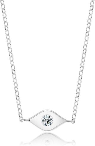 LEMON GRASS Evil Eye Sterling Silver Dainty Necklace in Saudi Arabia