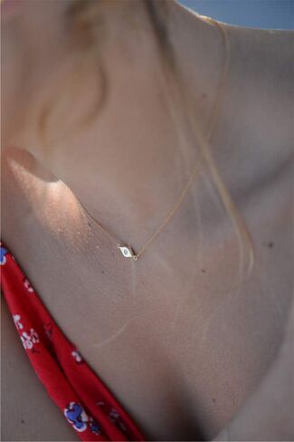 LEMON GRASS Evil Eye Sterling Silver Dainty Necklace in Saudi Arabia