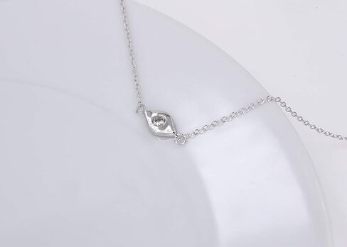 LEMON GRASS Evil Eye Sterling Silver Dainty Necklace in Saudi Arabia