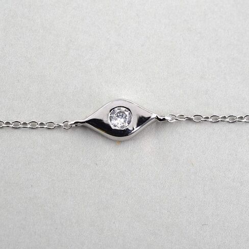 LEMON GRASS Evil Eye Sterling Silver Dainty Necklace in Saudi Arabia