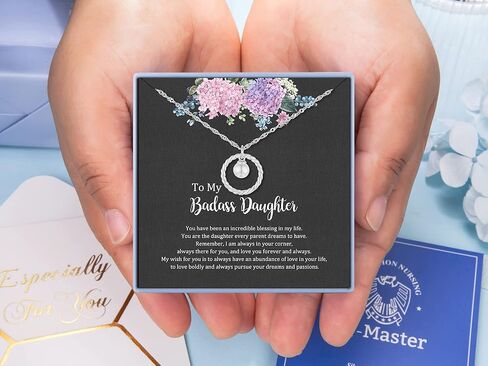 هدايا ابنة بدس، قلادة ابنة بدس قلادة من الفضة الاسترليني هدية عيد ميلاد ابنة قلادة ابنة بدس من أبي in Kuwait