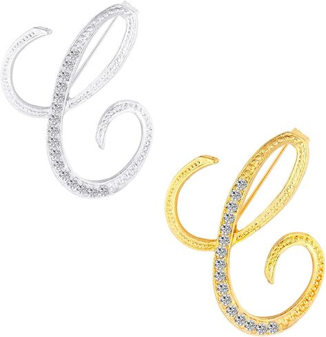 طويلة TIANTIAN 2PCS دبابيس الأولية لذيذ الأبجدية حجر الراين بروش دبابيس الأولي حجر الراين بروش رسالة مجوهرات هدايا عيد ميلاد للنساء في سن المراهقة فتاة الهدايا الاشياء العصرية in Saudi Arabia