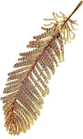 لهجة ذهبية رائعة كاملة مايكرو تمهيد تشيكوسلوفاكيا نبات السرخس دبابيس ودبابيس مجوهرات نباتية لامعة in Kuwait