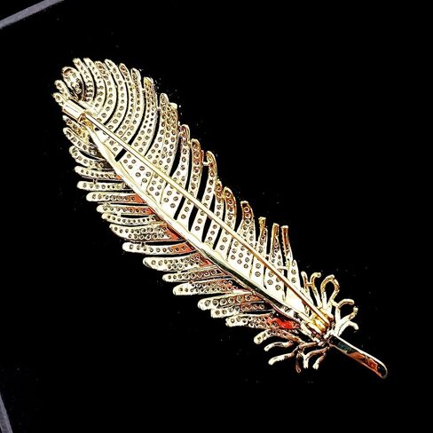 لهجة ذهبية رائعة كاملة مايكرو تمهيد تشيكوسلوفاكيا نبات السرخس دبابيس ودبابيس مجوهرات نباتية لامعة in Kuwait