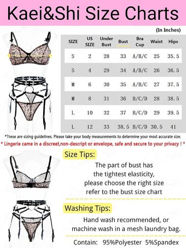 Kaei&Shi 4Pc Leopard Lingerie, Metal Circles&Satin Bow Accent, Thigh Straps in Saudi Arabia