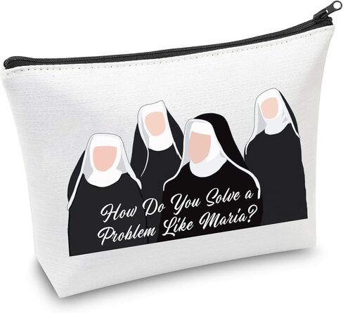 CMNIM The Sound of Inspired Music Makeup Bag How Do You Solve a Problem Like Maria Quote Musical Theatre Gifts For Broadway Fans Accessory Pouch (Maria Quote Makeup Bag) in Saudi Arabia