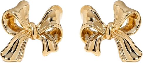 أقراط LOKLIFFAI من الفضة الإسترلينية عيار 925 على شكل فيونكة للنساء والفتيات أقراط على شكل شريط مجوهرات in Kuwait