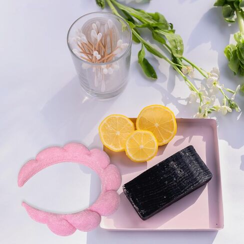2 Pack Wash Face Spa Headband，Microfiber Fluffy Bowtie Shower Headband for Women Prevent Liquids from Spilling Down Your Hair in Saudi Arabia