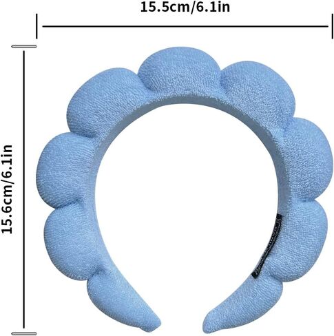 2 Pack Wash Face Spa Headband，Microfiber Fluffy Bowtie Shower Headband for Women Prevent Liquids from Spilling Down Your Hair in Saudi Arabia