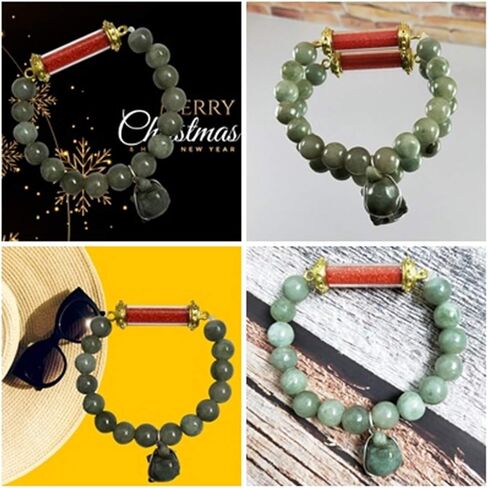 تميمة بوذا اليشم الأخضر الطبيعي طول العمر السلحفاة التايلاندية سوار للنساء الرجال سحر الصف الإسورة مع قلادة نادرة المقدسة ساريرا فرا تاث الأحمر ساكياموني الآثار قوية حظا سعيدا الازدهار النجاح in Kuwait