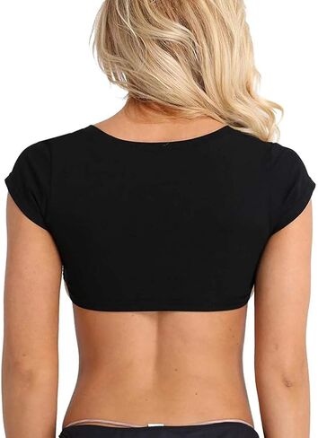 ZTie Women's Short Sleeve Crop Tops Funny Cotton T-Shirts Cami Yes Daddy Bedroom Lingerie Babydoll Cosplay Costume in Saudi Arabia