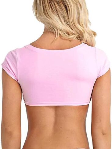 ZTie Women's Short Sleeve Crop Tops Funny Cotton T-Shirts Cami Yes Daddy Bedroom Lingerie Babydoll Cosplay Costume in Saudi Arabia