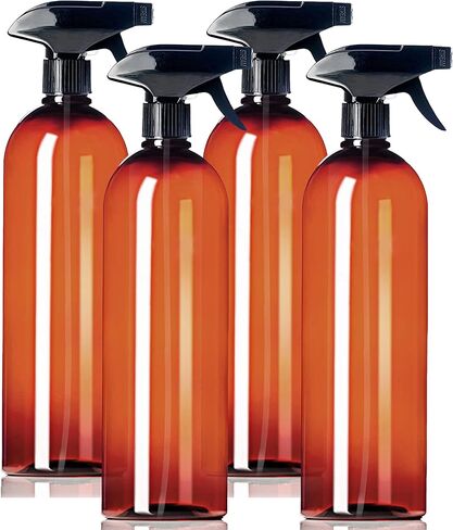 زجاجات رش بلاستيكية من ljdeals بوزن 32 أونصة مع رشاشات رذاذ وتيار، حاويات رفيعة وطويلة قابلة لإعادة التعبئة للحمام والمطبخ ورذاذ الشعر... عبوة من 4 قطع، خالية من مادة BPA، مصنوعة في الولايات المتحدة الأمريكية in Kuwait