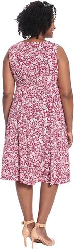 London Times Women's Floral Printed Sleeveless Midi Dress in Kuwait