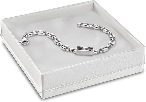 Small Jewelry Box Gift Boxes with Lids - White & Clear Favor Boxes 3.5 x 3.5 (1) in Kuwait