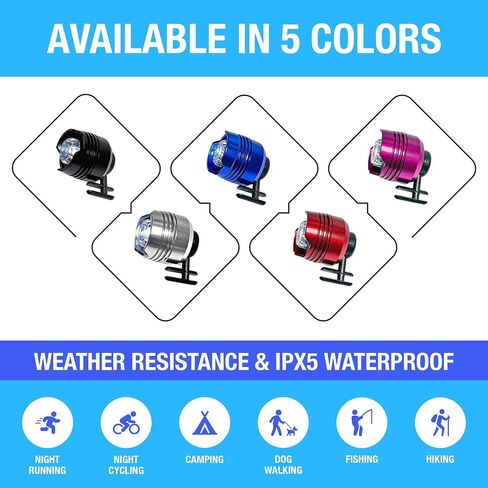 Rechargeable Croc Lights, 2 Pack LED Croc Lights for Shoes, Waterproof Aluminum Alloy Croc Accessories, Croc Headlights for Boys, Girls, Men, Women, Adults, Kids (Red) in Saudi Arabia