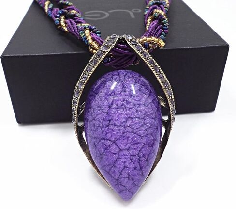 BG&WLing Retro Vintage Bohemian Collar Necklace for Women Boho Teardrop Turquoise Rhinestone Pendant Collars Fashion Jewelry Gifts for Girls Mom Grandmother Aunt in Saudi Arabia