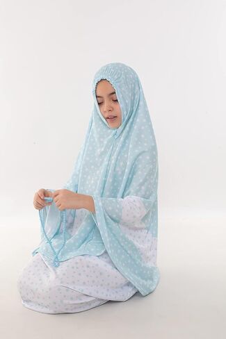 طقم صلاة للفتيات المسلمات تنورة ووشاح ومسبحة، مناسب لعمر 5 إلى 17 سنة in Kuwait