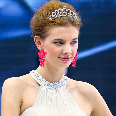 البوهيمي زهرة الأقحوان ماتي الزهور البتلة قطرة استرخى أقراط 3 الطبقات المتدرج للنساء الفتيات شيك بوهو مجوهرات الزفاف in Kuwait