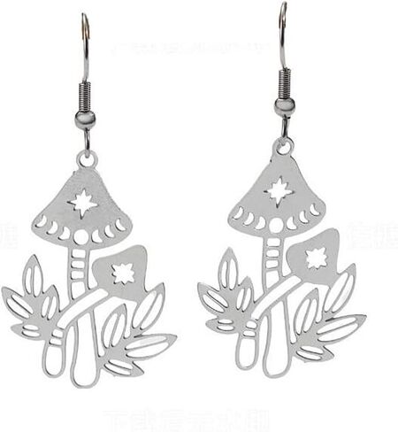 Owl Dangle Earrings Boho Hollow Filigree Copper Butterfly Moth Mushroom Patterned Disc Drop Earrings For Women Jewelry in Kuwait