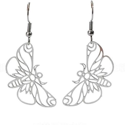 Owl Dangle Earrings Boho Hollow Filigree Copper Butterfly Moth Mushroom Patterned Disc Drop Earrings For Women Jewelry in Kuwait