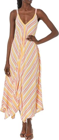 Angie Women's Striped Multicolor Hanky Hem Maxi Dress in Saudi Arabia