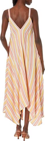Angie Women's Striped Multicolor Hanky Hem Maxi Dress in Saudi Arabia