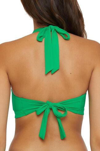 بيكيني علوي Baja Mar Bandeau للسيدات من BECCA، قابل للتعديل، برباط خلفي، ملابس سباحة منفصلة in Kuwait