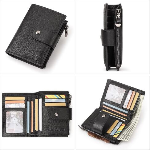 ALDBRAN ® Smart Trackable Wallet for Men with Alarm - Slim Cowhide Soft Leather Mens Wallet with 10 Credit Card Slots & Zipper Coin Pocket - RFID Protected Anti Lost Gps Wallet in Saudi Arabia