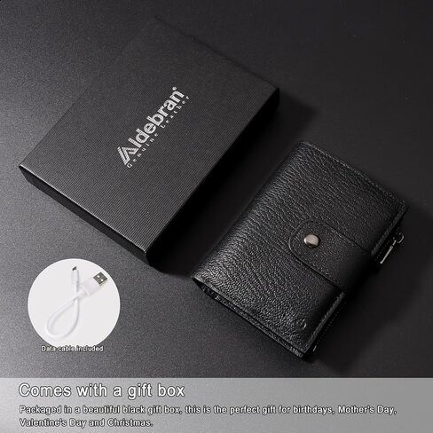 ALDBRAN ® Smart Trackable Wallet for Men with Alarm - Slim Cowhide Soft Leather Mens Wallet with 10 Credit Card Slots & Zipper Coin Pocket - RFID Protected Anti Lost Gps Wallet in Saudi Arabia