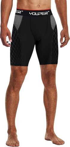 Youper Adult Elite Compression Padded Sliding Shorts w/Protective Athletic Cup for Baseball, Football in Kuwait