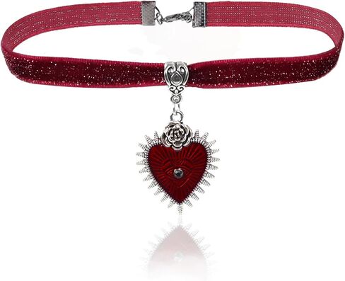 Gothic Style Eye Heart Pendant Velvet Choker Necklace for Woman Girls in Saudi Arabia