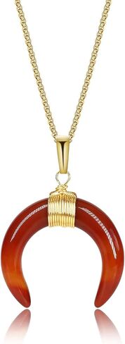 COAI Healing Crystal Moon Necklace for Women in Kuwait