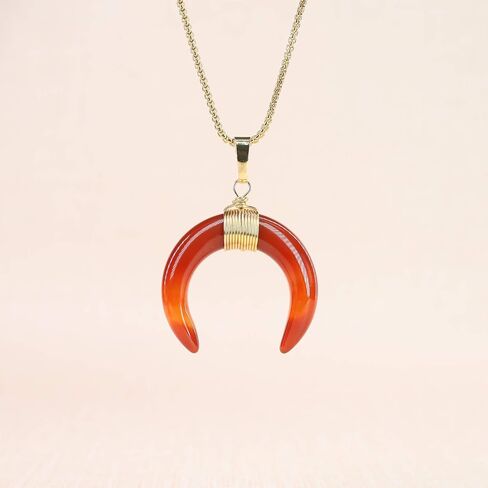 COAI Healing Crystal Moon Necklace for Women in Kuwait